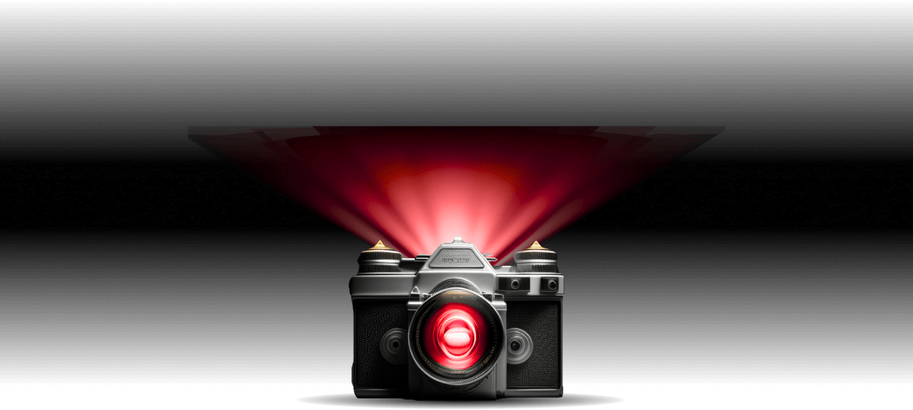 kamera iz koje izlazi crvena svjetlost